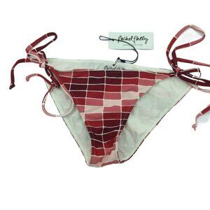 Rachel Pally Red Wildberry Gradient Bikini Bottom Swimsuit Womens Size Small NWT